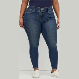 TORRID Women's Jeans Adult Size 16S Blue Medium Wash‎ Jegging Super Soft Stretch